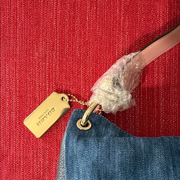 Coach Navy Denim Shoulder Bag - Picture 5 of 10